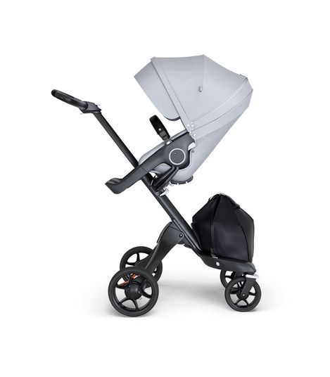Stokke Xplory Black Chassis Lthr Black Seat Grey Melange 180117.3D.SP_36901